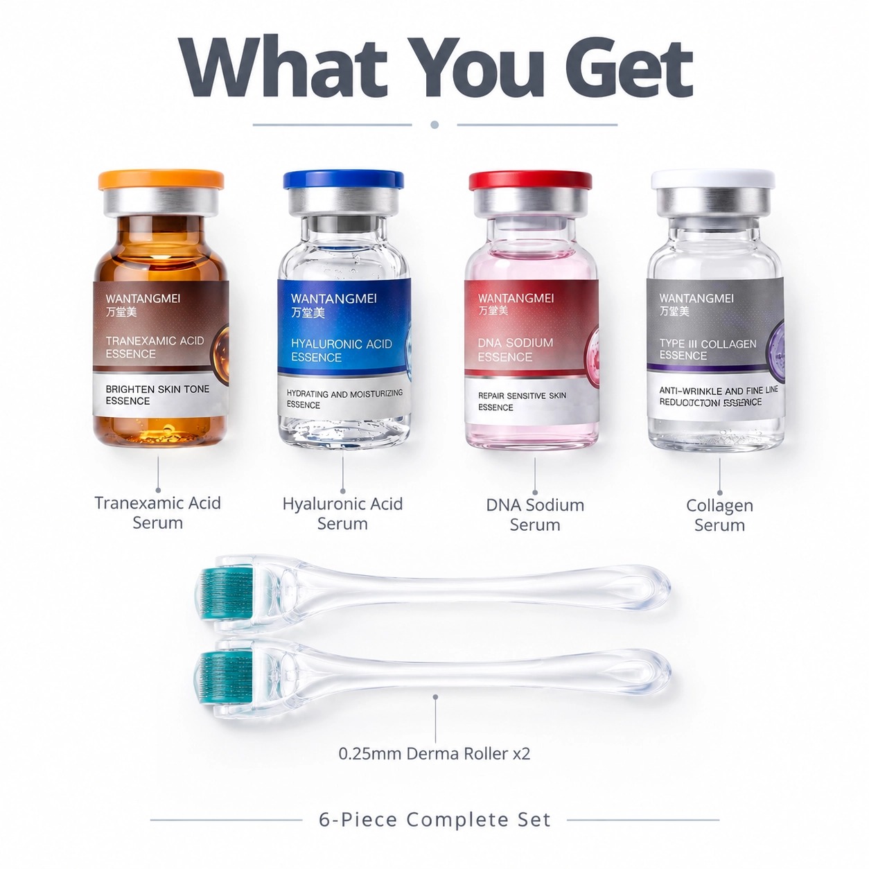 Hyaluronic Acid Facial Serum - Tranexaminezuur, hyaluronzuur, natrium-DNA en type III