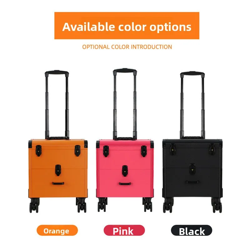 Makeup - Beauty Case Trolley Duurzame Multi-Layer Rolkoffer