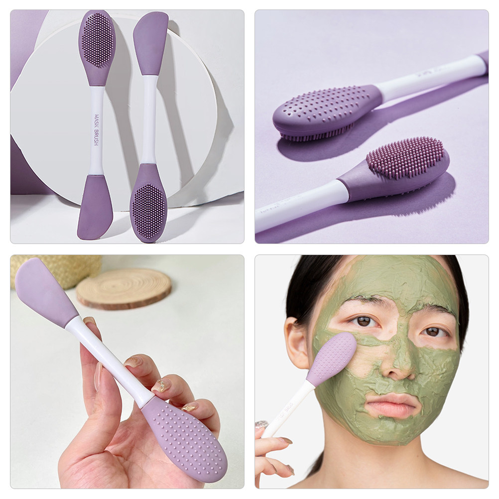 Silicone Face Scrubber Electric - Dubbele siliconen gezichtsmaskerborstel voor modermaskers –