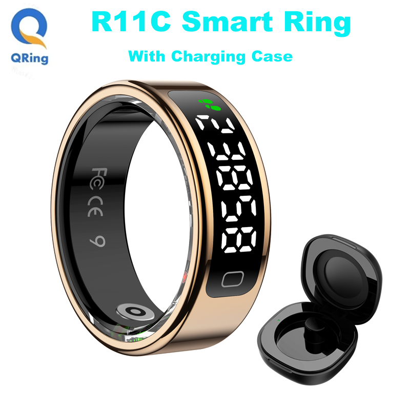 Health Monitors - AMZMAX R11C Scherm Smart Ring Heren
