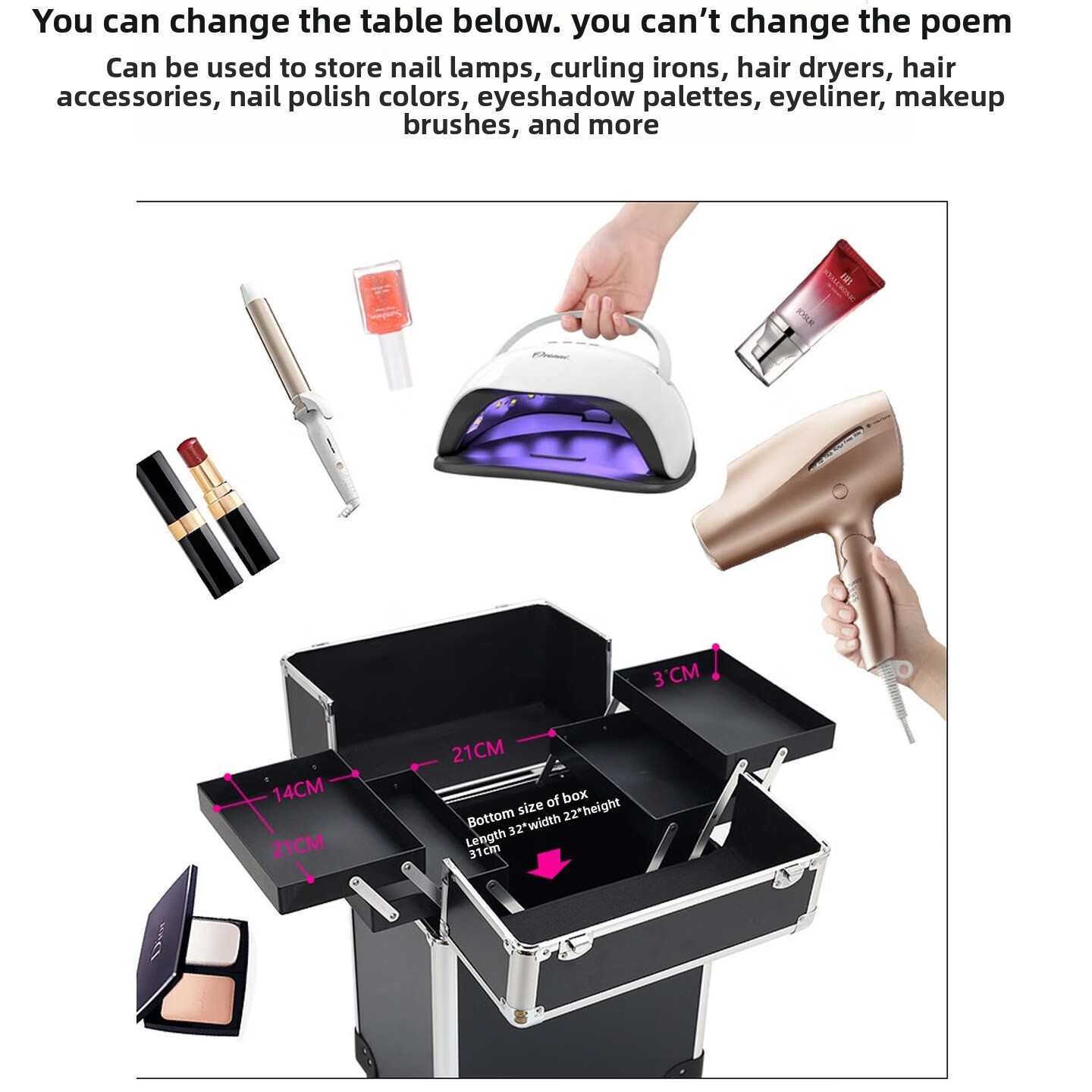 Opvouwbare make-upkoffer, afsl - Makeup recensie en prijs