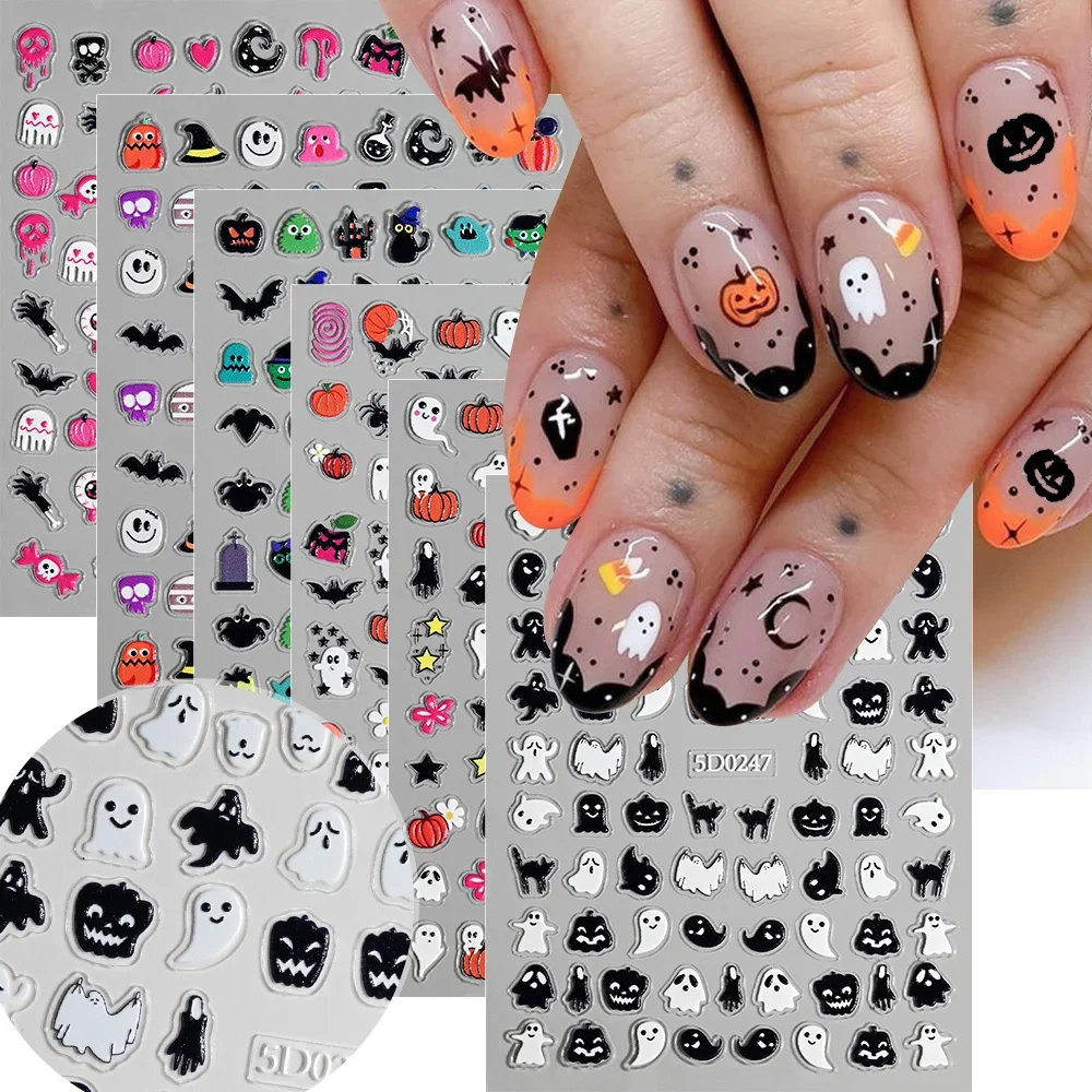 1 vel 5D Halloween nagelsticke - Nail Art recensie en prijs