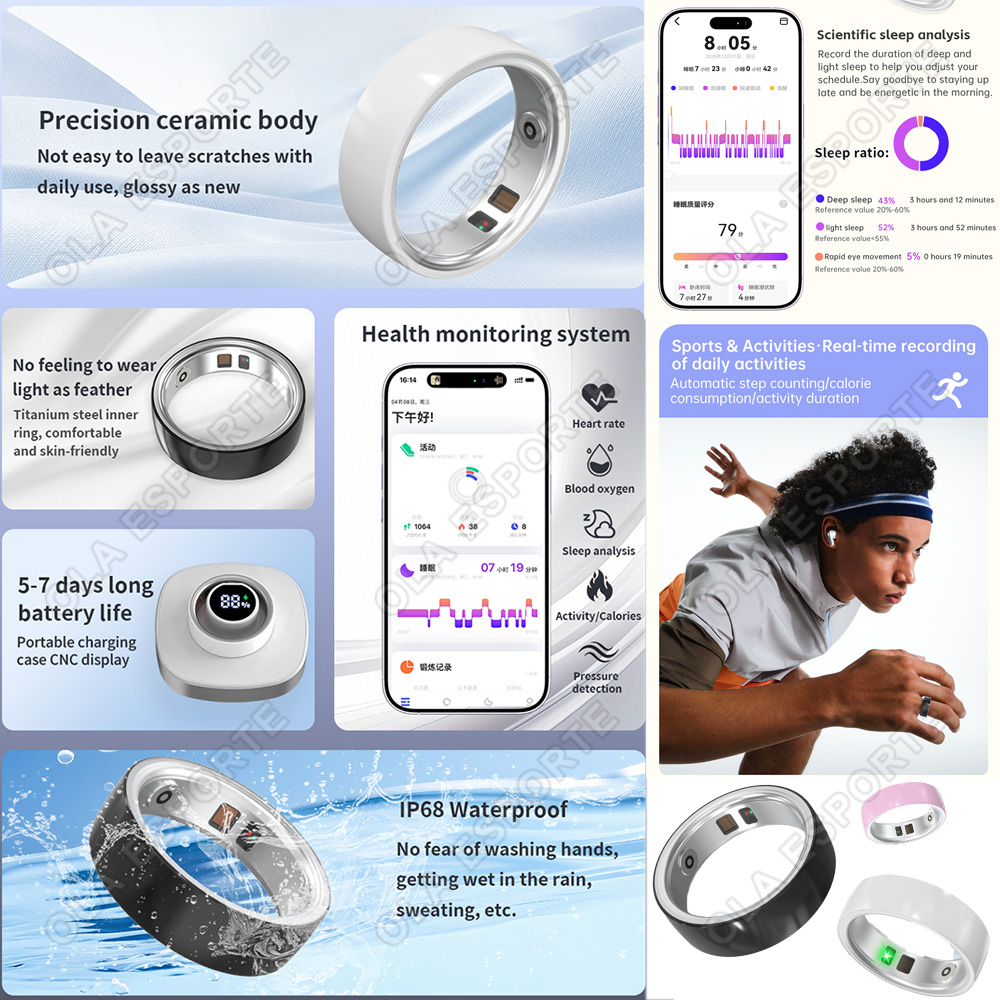 Keramische slimme ring met har - Health Monitors recensie en prijs